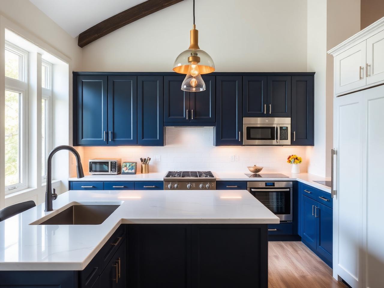 Navy Shaker Kitchen